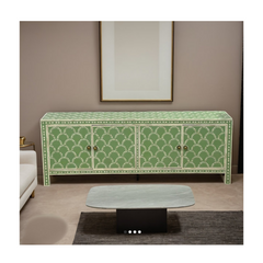 Bone Inlay Scalloped Pattern TV Unit 39