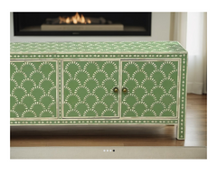 Bone Inlay Scalloped Pattern TV Unit 39