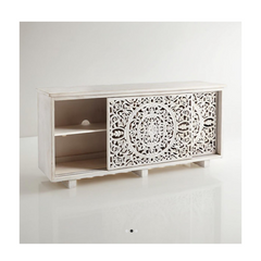 Indian Hand Carved Solid Wood TV Unit 42