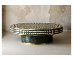 Bone Inlay Round Coffee Table C78