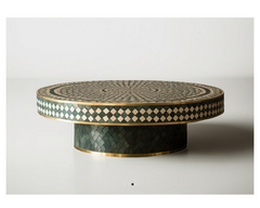 Bone Inlay Round Coffee Table C78