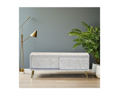 Bone Inlay Floral Pattern TV Unit 45