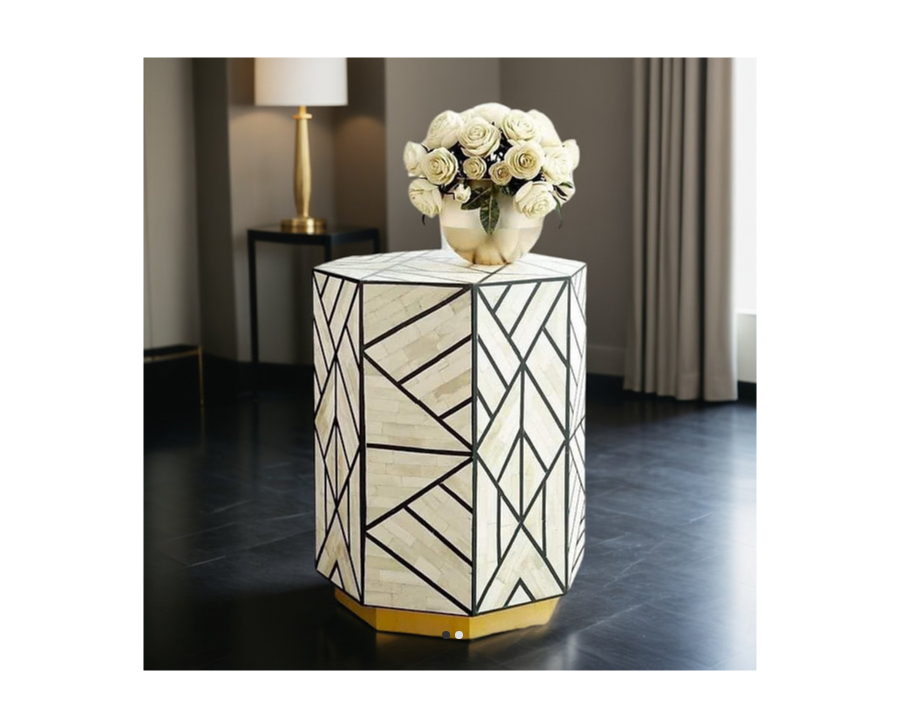 Bone Inlay Side Table 19