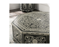 Bone Inlay Floral Pattern Coffee Table C81