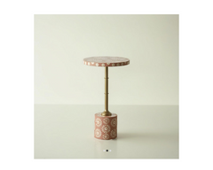 Bone Inlay Striped Pattern Side Table 21