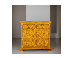 Indian Hand Carved Solid Wood Cabinet D80