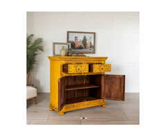 Indian Hand Carved Solid Wood Cabinet D80