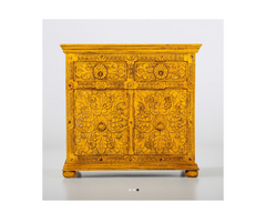 Indian Hand Carved Solid Wood Cabinet D80