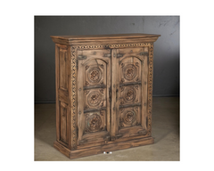 Indian Hand Carved Solid Wood Cabinet D81