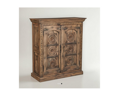Indian Hand Carved Solid Wood Cabinet D81