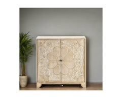 Indian Hand Carved Solid Wood Cabinet D86