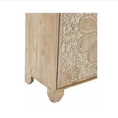 Indian Hand Carved Solid Wood Cabinet D86