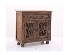 Indian Hand Carved Solid Wood Cabinet D87