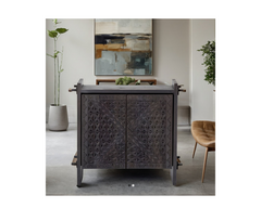 Indian Hand Carved Solid Wood Cabinet D91