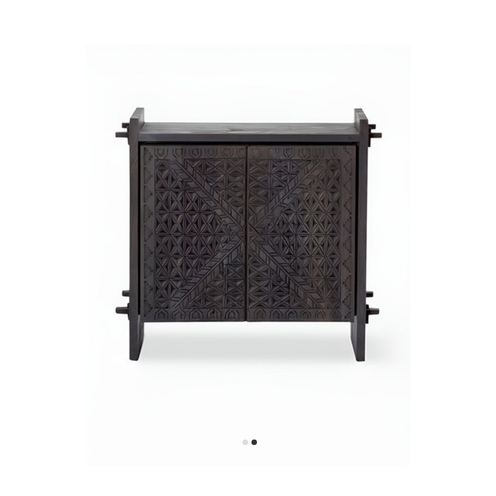 Indian Hand Carved Solid Wood Cabinet D91