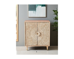 Indian Hand Carved Solid Wood Cabinet D92