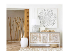 Indian Hand Carved Solid Wood Cabinet D98