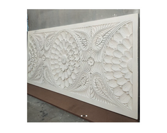 Hand Carved Bed Headboard Bed Head White H29