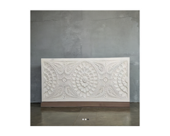 Hand Carved Bed Headboard Bed Head White H29