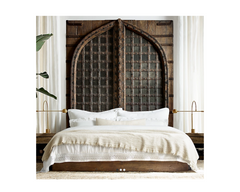 Door Style Hand Carved Bed Headboard Bed Head H30
