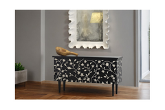 Indian Bone Inlay Floral Sideboard C27