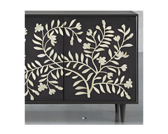 Indian Bone Inlay Floral Sideboard C28