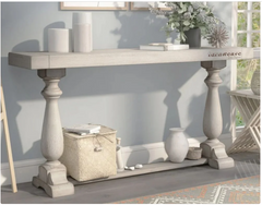 French Provincial Style Pillar Console Table 65