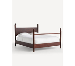 The Attic Jodhpur Solid Wood King Size Bed Walnut 02