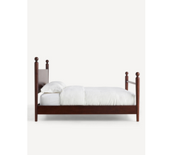 The Attic Jodhpur Solid Wood King Size Bed Walnut 02