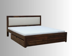 Indian Hand Carved Sheesham Wood Bed Frame King Size 145