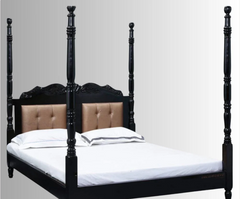 Indian Hand Carved Sheesham Wood Bed Frame King Size 147