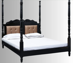 Indian Hand Carved Sheesham Wood Bed Frame King Size 147