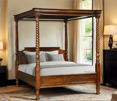 Indian Hand Carved Sheesham Wood Bed Frame King Size 149