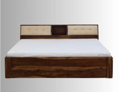 Indian Hand Carved Sheesham Wood Storage Bed Frame King Size 150