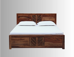 Indian Hand Carved Sheesham Wood Storage Bed Frame King Size 151