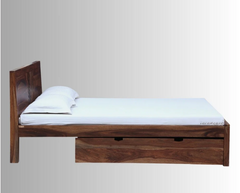 Indian Hand Carved Sheesham Wood Storage Bed Frame King Size 151