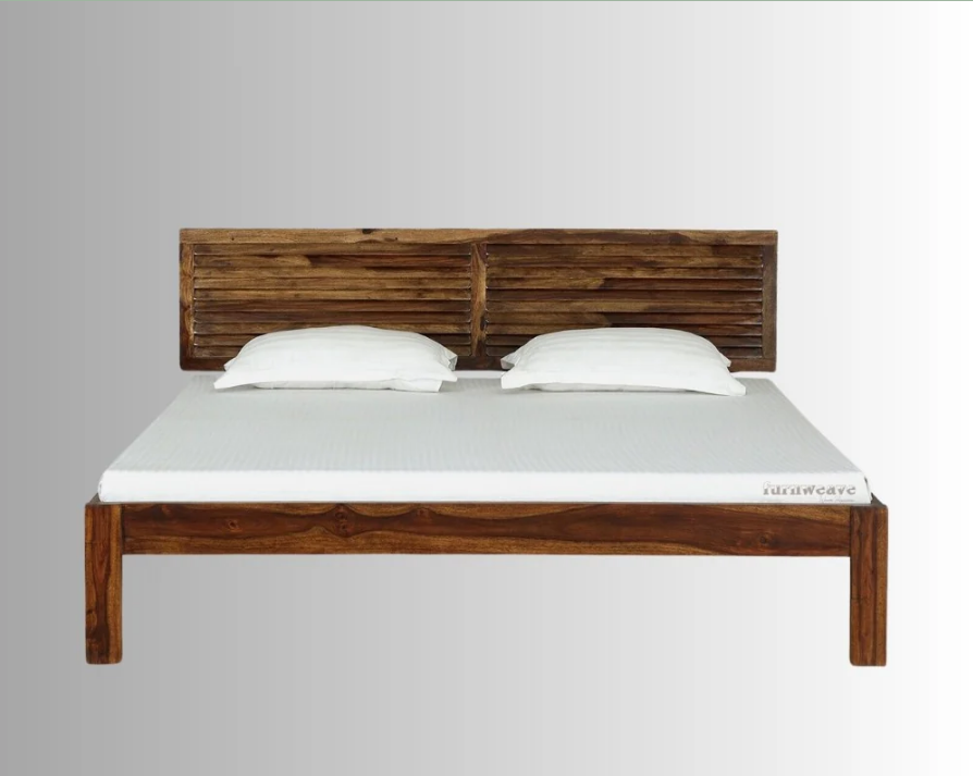Indian Hand Carved Sheesham Wood Bed Frame King Size 153