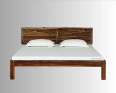 Indian Hand Carved Sheesham Wood Bed Frame King Size 153