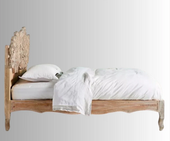 Indian Hand Carved Mango Wood Bed Frame King Size 156
