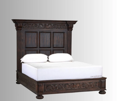 Indian Hand Carved Solid Wood Bed Frame King Size 157