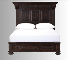Indian Hand Carved Solid Wood Bed Frame King Size 157