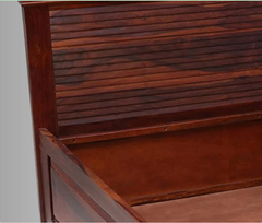 Indian Hand Carved Solid Wood Storage Bed Frame King Size 160