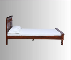 Indian Hand Carved Solid Wood Bed Frame King Size 164