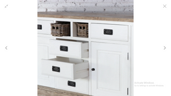 Ethereal Whites Handmade Indian Furniture Solid Mango Wood 2 Doors 7 Drawers Sideboard