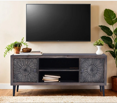 Indian Hand Carved Solid Wood TV Unit 21