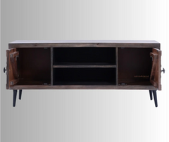 Indian Hand Carved Solid Wood TV Unit 21