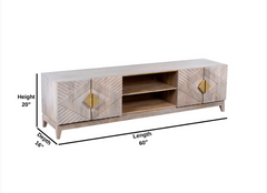 Indian Hand Carved Solid Wood TV Unit 22