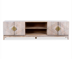 Indian Hand Carved Solid Wood TV Unit 22