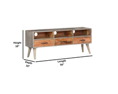 Indian Hand Carved Solid Wood TV Unit 24