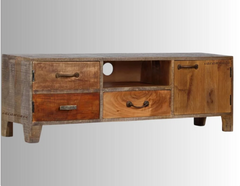 Indian Hand Carved Solid Wood TV Unit 25